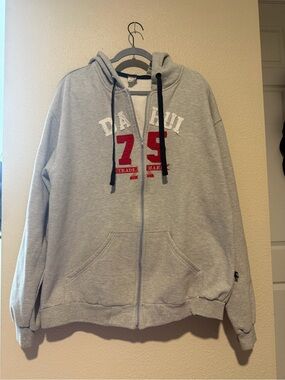 Da Hui Gray Zip-Up Hoodie